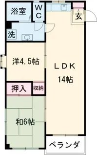 ハイムエスポワール【1階】の間取り