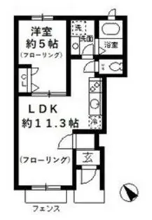 カリス荻窪【1階】の間取り