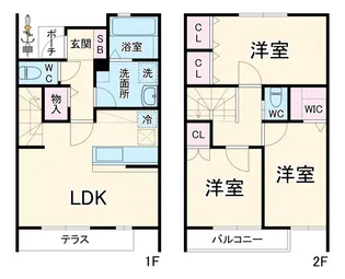 3LDKの間取り画像