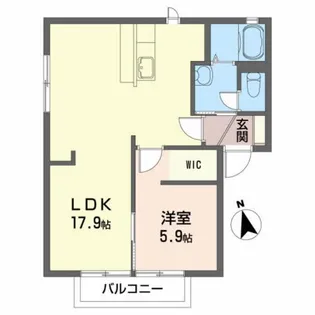 ロイヤルレジデンスA【1階】の間取り