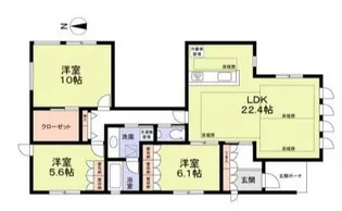 東京都世田谷区弦巻3【アパート】の間取り