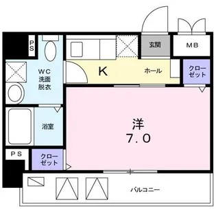 1Kの間取り画像