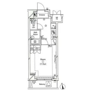 レジオス世田谷尾山台【1階】の間取り