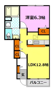 茨城県結城市大字結城【アパート】の間取り