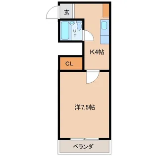 VILLA麻里布【4階】の間取り
