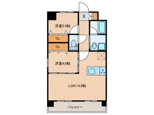 (仮)SQUARE箱崎東【4階】の間取り