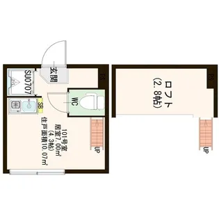 東京都新宿区北新宿4【アパート】の間取り