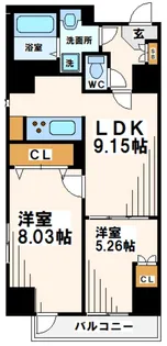 東京都府中市若松町2【マンション】の間取り