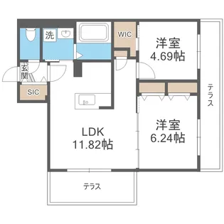 LiveCasa豊平【1階】の間取り
