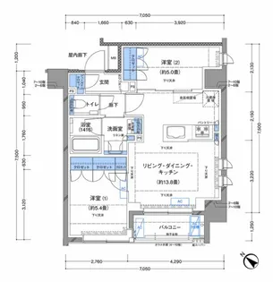 ラティエラ横濱大通り公園【8階】の間取り