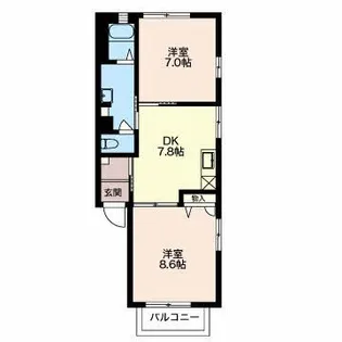 アニーカーサ【2階】の間取り