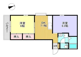 ボンネージュさくら【2階】の間取り