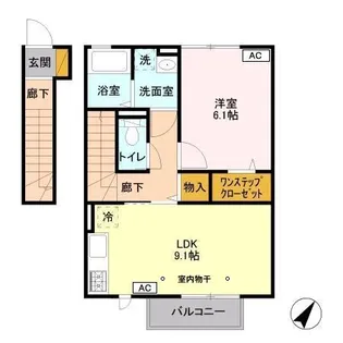 千葉県市原市西五所【アパート】の間取り
