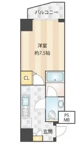 ニューガイアリルーム芝 28【8階】の間取り