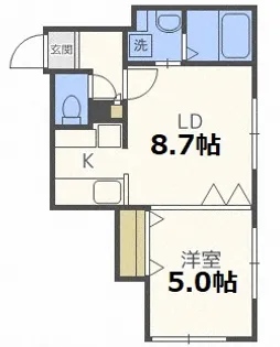 エムズ豊平22【4階】の間取り