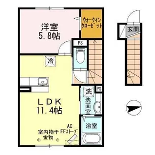 クレア・ド・ルーン【2階】の間取り