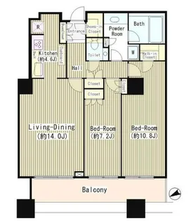 白金タワー【37階】の間取り