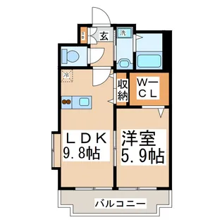 o-heドリュー【2階】の間取り