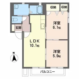 バリュージュ萌芽 C棟【2階】の間取り