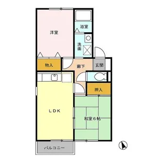東京都八王子市川口町【アパート】の間取り