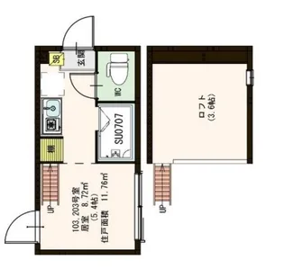 アヴァン中野【2階】の間取り
