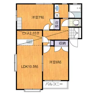 エクシード若林【1階】の間取り