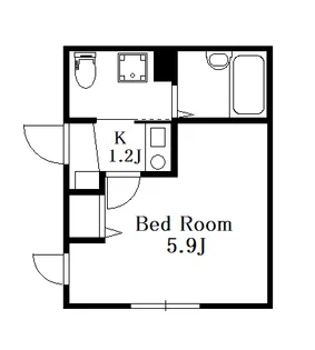 東京都中野区上高田2【アパート】の間取り