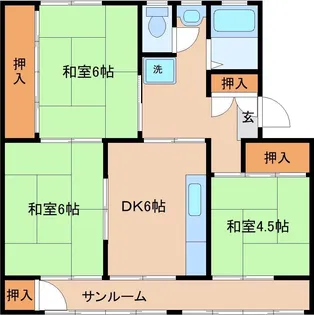 西館マンション【2階】の間取り