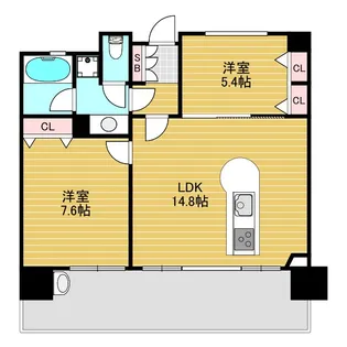 ル・グランデ新大阪北【9階】の間取り