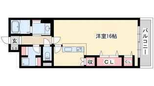 プリンスコート新高【5階】の間取り