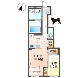 メゾンモンレーヴ【1階】の間取り