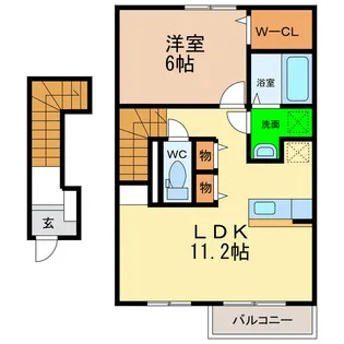 グラン ベルジュA・B【2階】の間取り