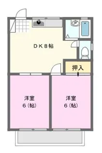 名倉ハイツ【1階】の間取り