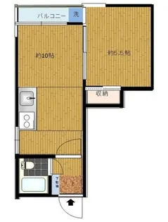 ホワイトヒル清水【5階】の間取り