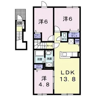 アジャート【2階】の間取り