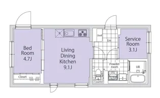 TASUKI杉並高井戸【3階】の間取り