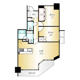 ローレルコート星が丘元町【13階】の間取り