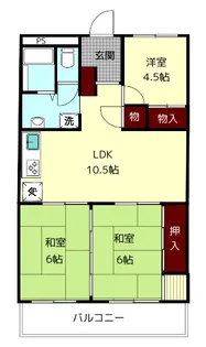 南京終マンションA棟【3階】の間取り