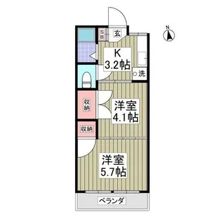第一ハイム山下【3階】の間取り