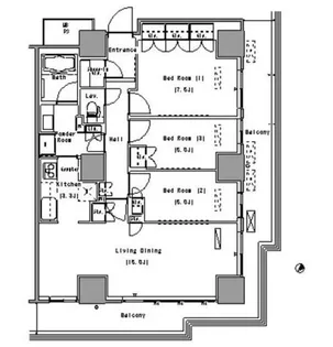 パークアクシス豊洲【20階】の間取り