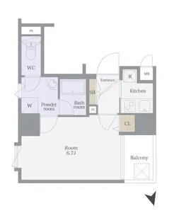 パレステュディオ御茶ノ水湯島駅前【2階】の間取り