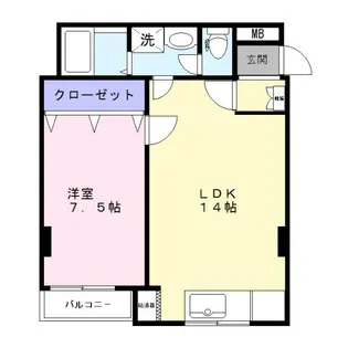 ニュ ハイム東海【6階】の間取り
