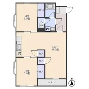 ポピーハイツ【3階】の間取り