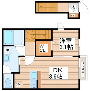 ファインヒルズI【2階】の間取り