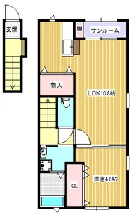メゾン・ド・セルジュ【2階】の間取り
