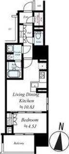 レジデンシア久屋大通【4階】の間取り