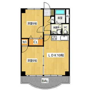 常陸ハイツ【3階】の間取り