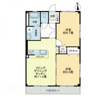 フォブールいけのべ【1階】の間取り