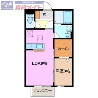 グランモアゆめが丘 B棟【1階】の間取り