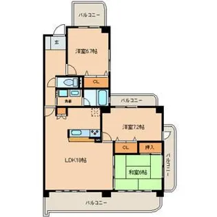 フォンテーヌ神山【3階】の間取り